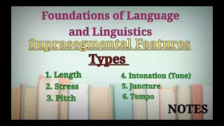 Suprasegmental FeaturesTypes BEd 1st year Major english NOTES Language and LinguisticsTU Board [upl. by Sitoeht]