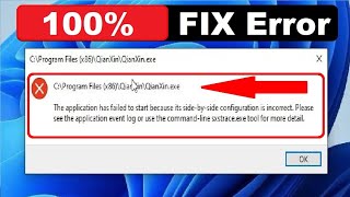 How to Fix Application Has Failed to Start Because its Side by Side Configuration is Incorrect [upl. by Phelips757]