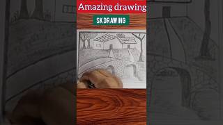 how to draw a landscape for beginners easydrawstepbystep drawing trending art pencilart [upl. by Burkhard]