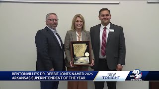 Bentonville Debbie Jones awarded 2025 superintendent of the year [upl. by Odlaner22]