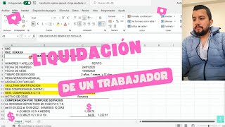 Cómo calcular la LIQUIDACIÓN de un trabajador❌para régimen general y agrario❌ [upl. by Niran]