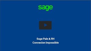 Sage 100 Paie amp RH  Connexion impossible  Que faire [upl. by Ayram]