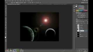 Photoshop Tutorial  Creating a Solar System Lesson 2 [upl. by Eidurt182]