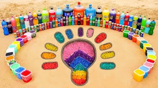 Experiment Big Toothpaste Eruption from Light Bulb Fanta Mtn Dew Monster Sodas Orbeez Colorful [upl. by Anaiv]