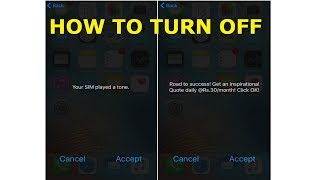 YOUR SIM PLAYED A TONE HOW TO TURN OFF2017 [upl. by Akkin]