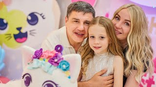 Nastya and her birthday party 8 years old [upl. by Onilatac]