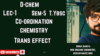 trans effect  lec1 sem5 tybsc in gujrati inorganicchemistry unit3A coordination chemistry [upl. by Githens]