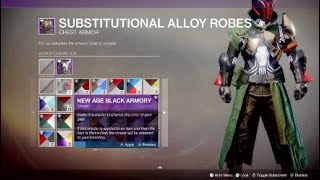 Destiny 2 Warlock Substitutional Alloy ArmorPhenotype Plasticity Ornament [upl. by Bannister]