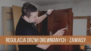 Regulacja drzwi drewnianych regulacja zawiasów [upl. by Blainey849]