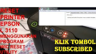 RESET PRINTER EPSON L3110 DAN KLIK TOMBOL SUBSCRIBED VERSI INDONESIA [upl. by Malley967]