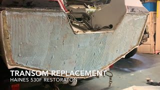 EP11 Fibreglass Boat Transom Replacement From The Outside [upl. by Hock752]