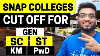 SNAP Colleges Cut off for GEN SC ST PwD KM  GEPI Dates for SNAP Colleges  Placements Profiles [upl. by Aihsyn747]