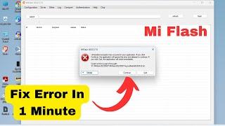 How to fix Mi flash tool error  unhandled exception has occurred in your application [upl. by Uella]