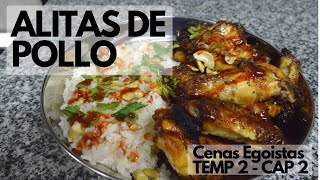 CENAS EGOISTAS T02C02 ALITAS TERIYAKI ARROZ ORGANICO GLUTINOSO CALDO DE HUESOS [upl. by Orin]