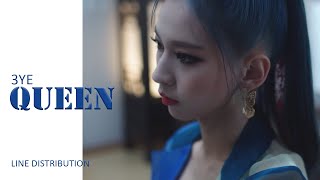 3YE  QUEEN  LINE DISTRIBUTION [upl. by Calondra]