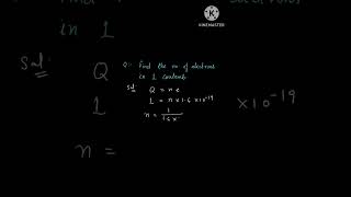 No Of Electrons In Unit coulomb charge [upl. by Donn339]