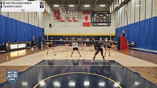 Game 1  Milton Edge Fierce vs Toronto West  2024 Humber Pre Season Volleyball Classic 18U Girls [upl. by Ahseit852]