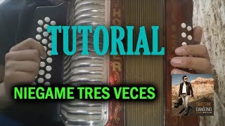 Tutorial Niegame tres veces Silvestre Dangond acordeon [upl. by Noman857]