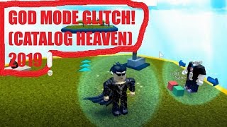 InvincibleGod ModeAimbot Glitch on ROBLOX Catalog Heaven 2019 NO HACKS [upl. by Karalynn]