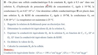 Cellule conductimétrique constante kohlraush conductivité equivalente [upl. by Marler]