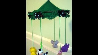 How to Make the Jungle Animals Crib Mobile 0001 [upl. by Call]