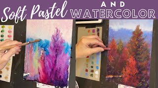 Have You Tried Using Pastel and Watercolor  Painting Tutorial [upl. by Aikenat403]