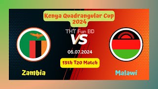 Zambia vs Malawi  ZAM v MAL  Kenya Quadrangular Cup Live Score Streaming amp Updates 2024 [upl. by Edwyna]