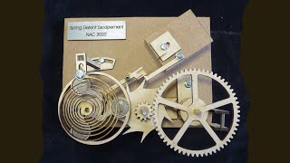 A Wood Model of an Earnshaw Detent Escapement [upl. by Htabazile]