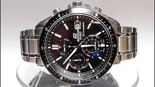 Casio Edifice EFSS510D1AV Saphire Solar powered watch video 2018 [upl. by Yliab]