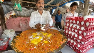 Mumbais Famous Street Style Egg Bhurji  Indian Street Food [upl. by Hploda453]