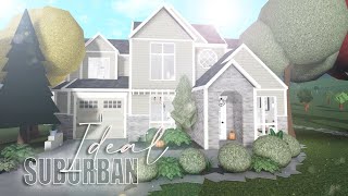 Idealistic Suburban Mansion  House Build  roblox  Bloxburg [upl. by Ariahay]