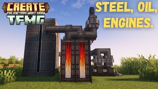 This Minecraft Create Mod Addon adds Steel Engines and Oil The Factory Must Grow [upl. by Hawken]