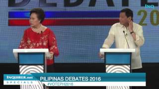 Pilipinas Debates 2016 Santiago says she waited for death to come but [upl. by Becker]