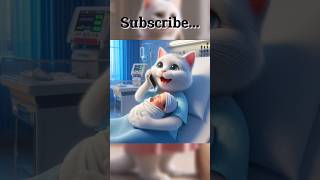 Cat giving birth cat catlover story aicatchild funny catlover cuteanimalscartoon [upl. by Lymn94]