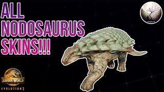 ALL NODOSAURUS SKINS SHOWCASE  Jurassic World Evolution 2 [upl. by Ientruoc]