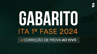 Gabarito ITA 1ª Fase 2024 correção de prova ao vivo [upl. by Jeffry543]