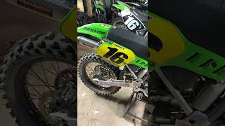 New silencer on the 500 check it out kx500 dirtbike kawasaki customkawasaki [upl. by Toh]