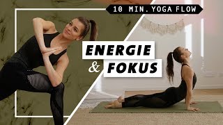 Yoga Flow für Energie Konzentration amp Selbstbewusstsein  schnell und effektiv  10 Minuten [upl. by Acisse524]