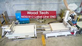 Wood Tech NCG2812 Label Line CNC [upl. by Ansell]