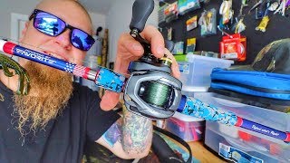 Spooling A New Baitcaster Reel  Braid to Leader Using Mono Backing  Shimano Curado DC [upl. by Yllus]