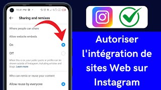 Comment autoriser les intégrations de sites Web sur Instagram  Instagram allow website embeds [upl. by Ainej]