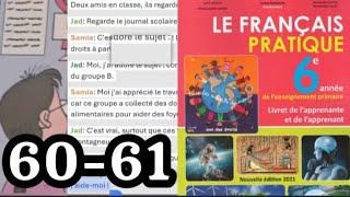 le français pratique 6 AP page 6061 Mon journal scolaire communication et actes de langage [upl. by Hartman]