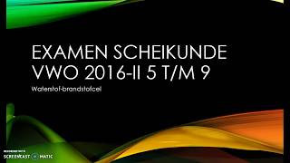 Waterstofbrandstofcel scheikunde examen vwo 2016II [upl. by Hanley]