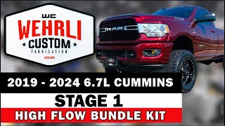 WCFAB 20192024 67L Cummins Stage 1 High Flow Intake Bundle Kit [upl. by Lutero]