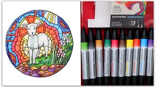 How to Use Watercolor Markers Winsor amp Newton Pro Watercolor Marker set of 12 REVIEW amp Painting [upl. by Laurent694]