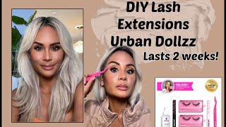 DIY EYELASH EXTENSIONS  URBAN DOLLZZ LASHES [upl. by Oigroeg]