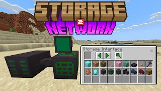 Advanced Storage Network 2 MCPE Bedrock Edition Free AddonMod [upl. by Asia]