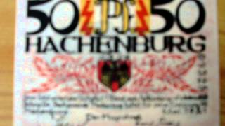 Notgeld der Stadt Hachenburg  50 Pfennig in HD [upl. by Lovel]