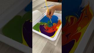 MAGIC MARBLING ART 🎨🧑‍🎨 art artist dessin writing marbling kids [upl. by Ori]