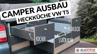 Heckküche VW T5 Multivan selber bauen mit ALUSTECK® [upl. by Naldo794]